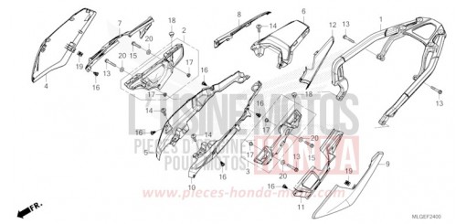 SIDE COVER/REAR CARRIER (1) CRF1100DP de 2023